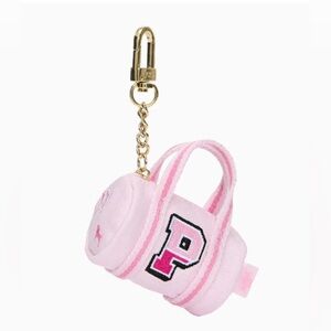 PINK x LoveShackFancy collaboration., Mini duffle bag keychain , new with tags